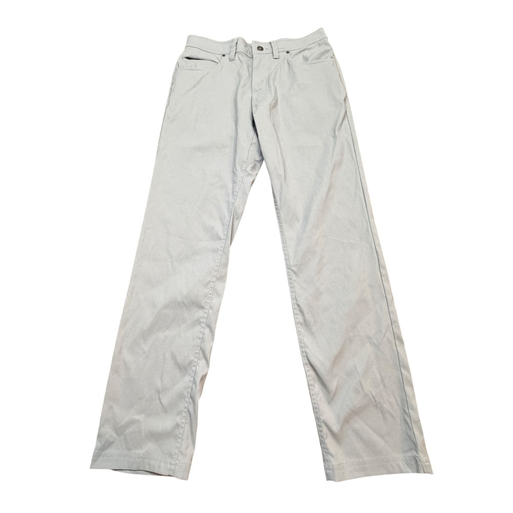 Prana Standard Straight Leg Pants Mens 30x30 Light Gray Hiking 5-Pocket ws